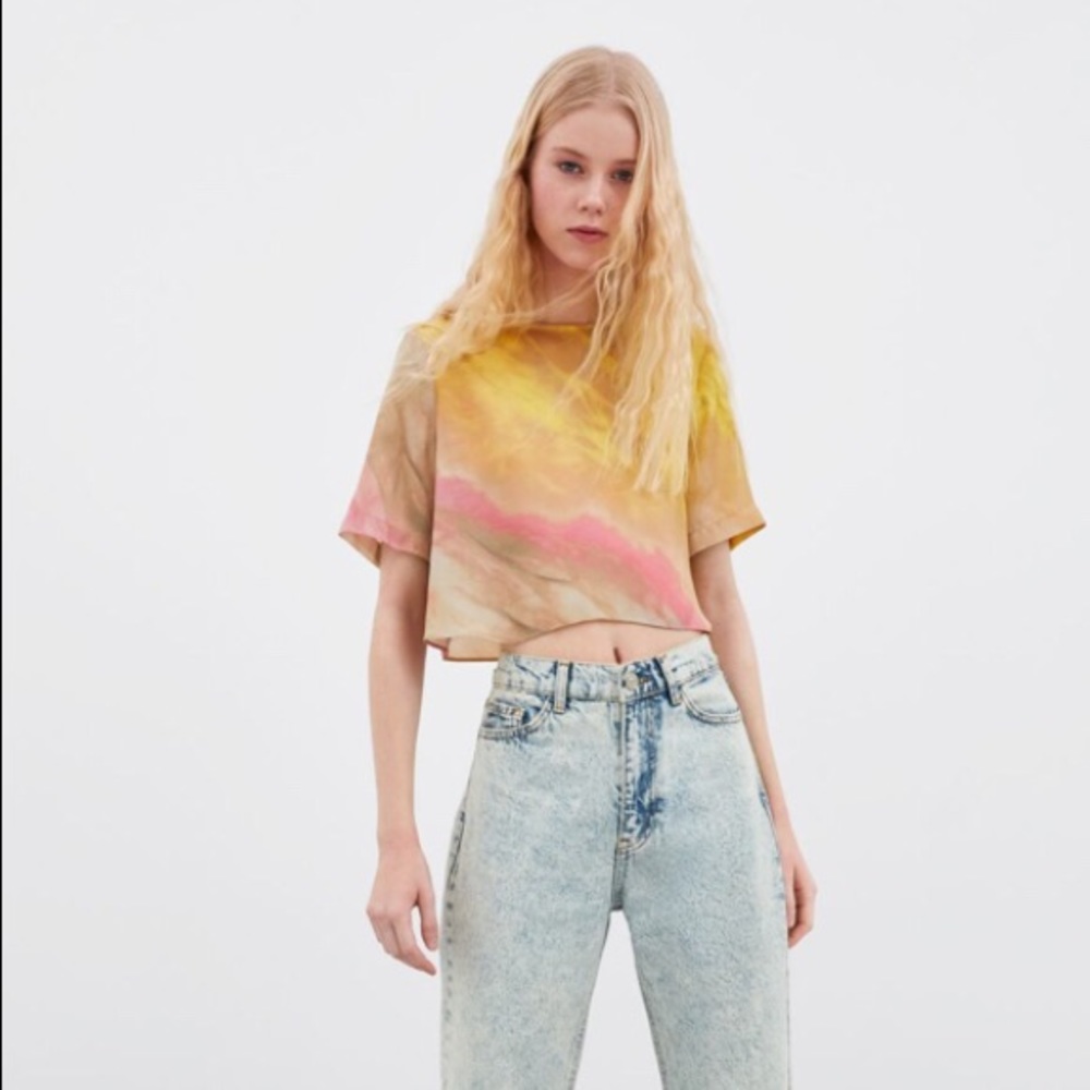 Zara tie-dyed crop top